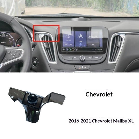 Car Phone Mount Adapter For Chevrolet 2016-2021 Malibu XL and 2022 Small Screen Holder Stand Mobile Car Cellphone Gravity Bracket Only Base