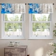 thumbnail image 2 of LALILO Kitchen Curtain Valance Splash Ink Art Water Splash Rod Pocket Window Curtain 52"x 18" Set of 2, 2 of 7