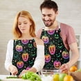 thumbnail image 3 of Colorful Halloween Pumpkins Apron-Garden Aprons for Women with Pockets-Cotton Linen Waterproof Kitchen Cooking Gardening Aprons Adjustable for Kitchen,Cooking,BBQ and Salon 32"x27", 3 of 7