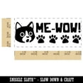 thumbnail image 2 of Me-wow Meow Cat Teacher Student School Self-Inking Rubber Stamp Ink Stamper - Orange Ink - Small 1-1/2 Inch, 2 of 7