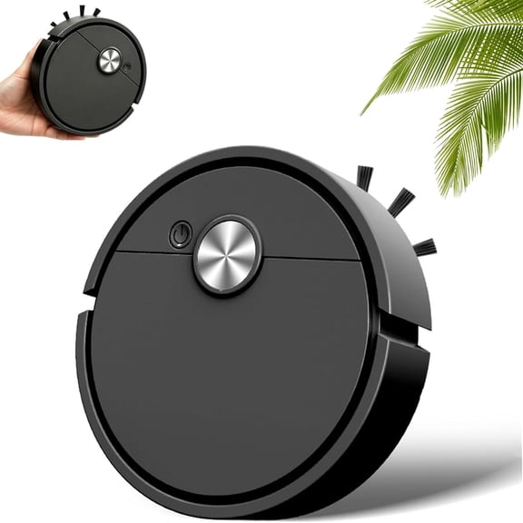 Mini Robot Vacuum for Car, 3 in 1 Robot Vacuum Cleaner, Compact Mini Cleaner Sweeping Robot with Auto Spot Edge Modes Anti-Drop Sensors for Hard Floors Pet Hair Carpets (Pink)