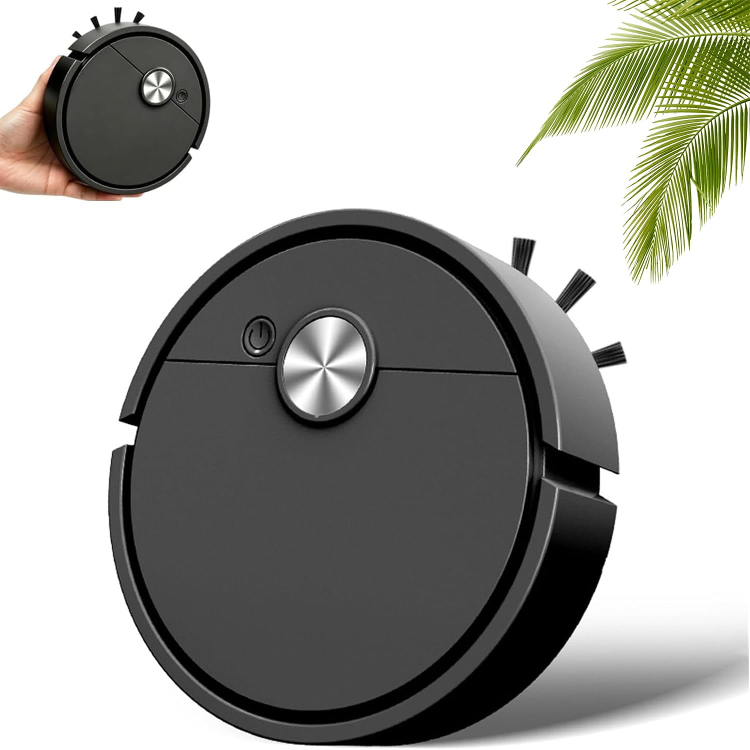 Mini Robot Vacuum for Car, 3 in 1 Robot Vacuum Cleaner, Compact Mini Cleaner Sweeping Robot with Auto Spot Edge Modes Anti-Drop Sensors for Hard Floors Pet Hair Carpets (Pink)