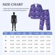 thumbnail image 4 of Balery Blue Skull Rose Pijama para Hombre de Dos Piezas con Manga Larga, Conjunto de Dormir y Descanso Suave con Bolsillos-Medium, 4 of 7