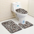 thumbnail image 5 of Juego de alfombras de baño con estampado de piedra 3D, alfombrillas de baño antideslizantes, alfombrillas decorativas para asiento de inodoro, alfombra 3 piezas Eigraketly JJ25267-09, 5 of 5