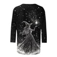 thumbnail image 5 of JTZGDY Plus Size Halloween Tops for Women Lightweight Casual Fall 3/4 Length Sleeve Cute Ghost Pumpkin Pattern Printed Crew Neck Basic Tunic Blouse Loose Fit Trendy Holiday Graphic Tees Shirt, 5 of 6