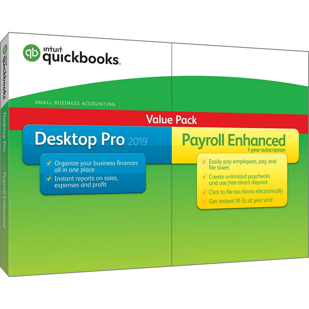 Intuit QuickBooks Desktop Pro with Enhanced Payroll 2019
