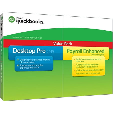 Intuit QuickBooks Desktop Pro with Enhanced Payroll (Best Tax Deals 2019)