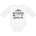 thumbnail image 3 of Inktastic My Nannie Loves Me Granddaughter Boys or Girls Long Sleeve Baby Bodysuit, 3 of 5