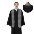 thumbnail image 4 of Haiem Anchor Black Tartan Plaid Pattern Graduation Stole 2024 | Premium Satin Sash for Graduation Ceremony, 4 of 7