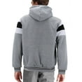 thumbnail image 2 of Men's Athletic New York Varsity Sherpa Fleece Lined NYC Zip Up Hoodie Jacket (Heather Grey, M), 2 of 3