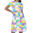 thumbnail image 2 of LOVZFMLL Girl's Halloween Pattern Long Sleeves Court Style Dress, 2 of 6