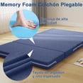 thumbnail image 4 of Colchón Plegable de Espuma Viscoelástica, Cama Portátil Colchoneta Seccionado en 4, Tapete de Siesta con Funda Lavable Colchón de Piso, Almohadilla Individual Camping Invitado, 4 of 4