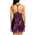 thumbnail image 3 of Fashion Sets for Women Lingerie Satin Lace Chemise Nightgown Sexy Full Slips Sleepwear, 3 of 3