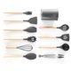 thumbnail image 4 of Juego de utensilios de cocina de silicona, 11 Uds., estilo europeo, evita que se pegue, resistencia al calor, juego de utensilios de cocina con soporte, 4 of 10