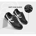 thumbnail image 4 of LUCKY STEP Retro Thin Sole Fashion Sneakers Casual Lightweight Walking Shoes,Black/White,Womens, 4 of 10