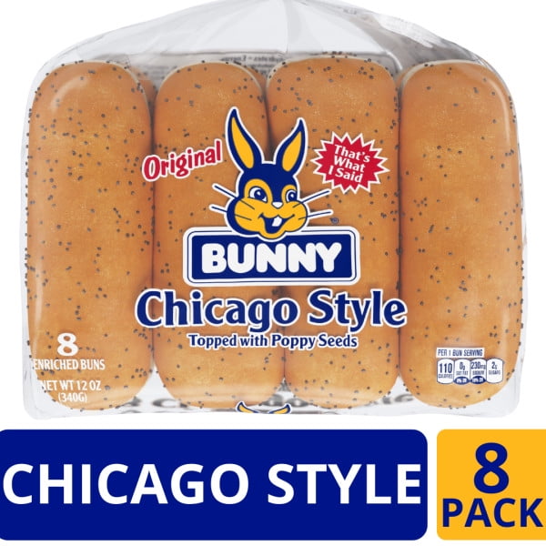 Bunny Chicago Style Buns, 12 oz, 8 Count