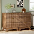 thumbnail image 7 of FANRAL Fluted Nightstand with Charging Station,Modern Bedside Table with Drawers,Wood End Table Small Dresser for Bedroom Living Room,Walnut Night Stand, 7 of 7