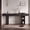 Black 63", variant on OMCHOM 71" Narrow Console Table, Behind Couch Table with Outlet, Long Entryway Table with Open Storage, Modern Asymmetrical Sofa Table Behind Couch for Living Room, Entrance,Hallway,Walnut