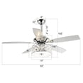 thumbnail image 5 of Modern Chrome 5-Blade Reversible Crystal Ceiling Fan with Remote and Light Kit - 52-in W, 5 of 5