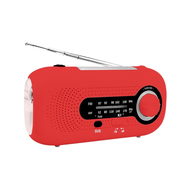 Wind Up Solar Radio SOS Alarma AM/FM Radio solar de emergencia TFixol Radio de manivela