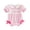 Hot Pink, variant on Kids Peter Pan Collar Rompers Little Boys Girls Striped Puff Short Sleeve Playsuits One Piece Outfits Bodysuits 0-18 M