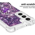thumbnail image 4 of Glitter Clear Sparkly Bling Case for Samsung Galaxy S23+ Plus (Not S23) for Women Girls, Flowing Liquid Quicksand Cover with Diamond Ring Holder Case for Samsung Galaxy S23 Plus  Purple, 4 of 14