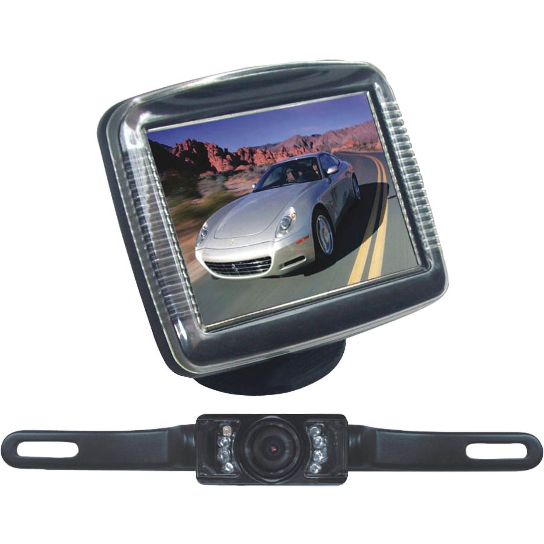  Pyle Wireless Backup Car Camera Rearview Monitor System -  Parking & Reverse Safety Distance Scale Lines, Waterproof & Night Vision  Cam, 3.5 LCD Screen Video Color Display for Vehicles - (PLCM34WIR) 