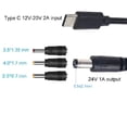 thumbnail image 3 of USB C Male to DC 5.5X2.1mm Male Power Jack Extension Charge Cable Charging Cord, 3 of 14