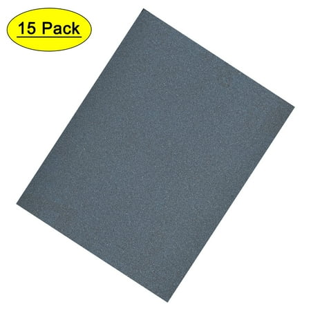 

Uxcell 9 x 11 (230mm x 280mm) 400 Grits Wet Dry Waterproof Sandpapers 15 Pack