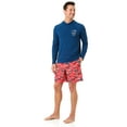 thumbnail image 2 of Chaps Mens Long Sleeve Graphic Rash Guard, Sizes S-3XL, 2 of 7