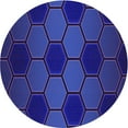 thumbnail image 1 of Ahgly Company Machine Washable Indoor Round Transitional Denim Dark Blue Area Rugs, 7' Round, 1 of 7