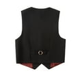 thumbnail image 2 of Boys' Formal Suit Vest Sleeveless Single-Breasted Waistcoat Adjustable Back Strap,Wedding Graduation Party Vest, 2 of 5