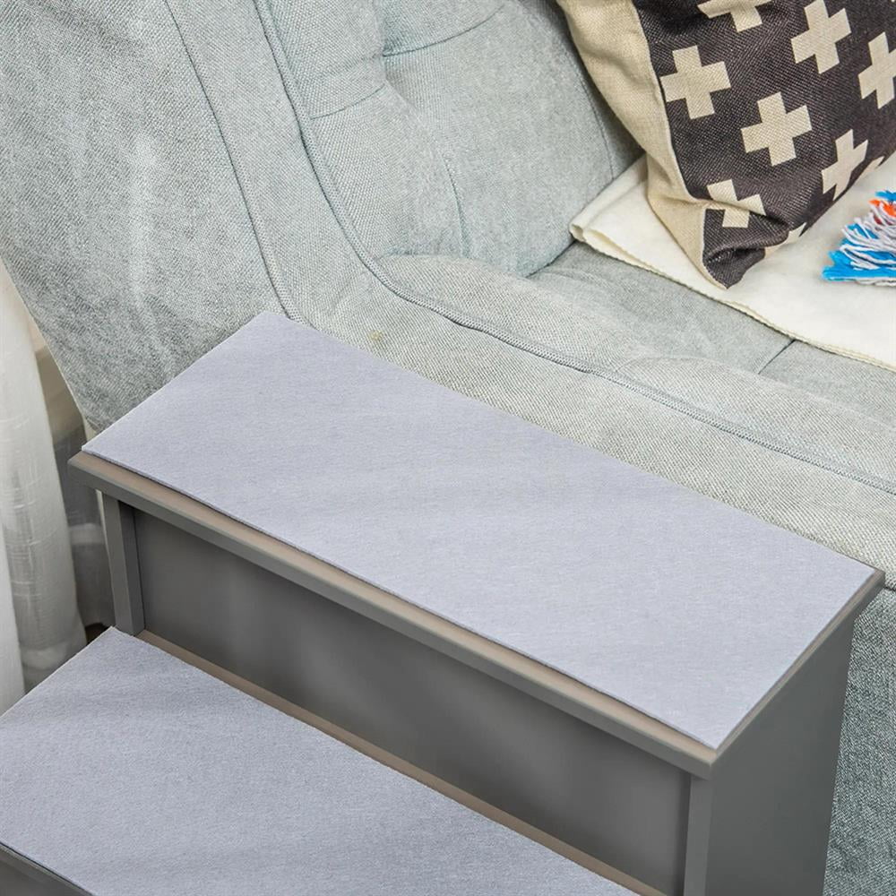 Topcobe Pet Stairs, Small Dog Steps for Couch Bed with Cushioned Removable Covering, 15.75" x 23.25" x 21.25", Dog Steps for Bed, Indoor Pet Steps & Furniture, Gray