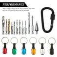 thumbnail image 3 of 12Pcs Drill Bit Holder Aluminum Alloy 1/4 Inch Hex Shank Drill Bit Keychain Colorful Quick Change Drill Bit Extension Bar with Buckle for Impact Tips Screwdriver Drill Bits, 3 of 9