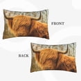 thumbnail image 2 of Gukieu Yak Print Plush Pillow Cover, Hidden Zipper Pillow Protector without Pillow Core, Suitable for Bedroom, Office, Car Decoration-20"x30", 2 of 6