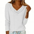 thumbnail image 2 of Xuyuer Women Cute Blouse Shirts Ruffle Pleated Trim Swing Babydoll Tops Y2k Classic Long Sleeve Tees Shirt for Women's Work Office Big Long Sleeve Top Shirt Tops Trendy 2026, 2 of 7