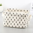 thumbnail image 2 of Agiferg Cotton Linen Desktop Storage Basket Sundries Storage Box with Handle, 2 of 3