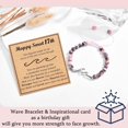 thumbnail image 2 of 13 14 15 16 17 18 21 Year Old Birthday Gifts for your love, Wave Birthday Bracelet Gifts with Birthday Card for Daughter Granddaughter Niece Friends, 2 of 5
