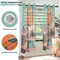 thumbnail image 3 of Yayeee Window Curtains Light Filtering 63"x52" Grommet Panel Pair Home Living Room Decor, Retro UFO, 3 of 7