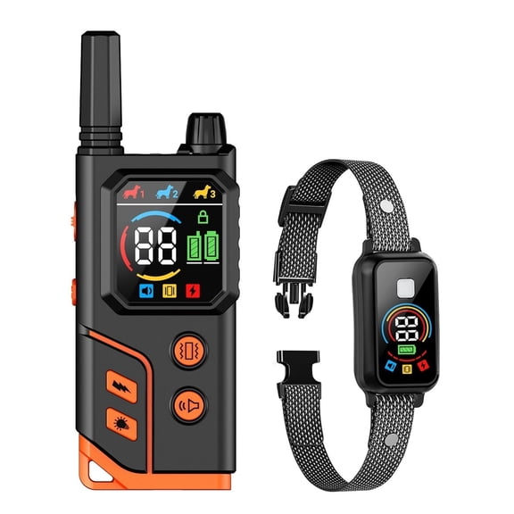 X800 Dog Training Collar with Remote, IP68 Waterproof 2 in 1 Anti Bark Device for All All Breeds