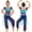 Blue, variant on Arabian Princess Jumpsuit for Girls Gymnastics Performance Belly Dance Wear Blue 8