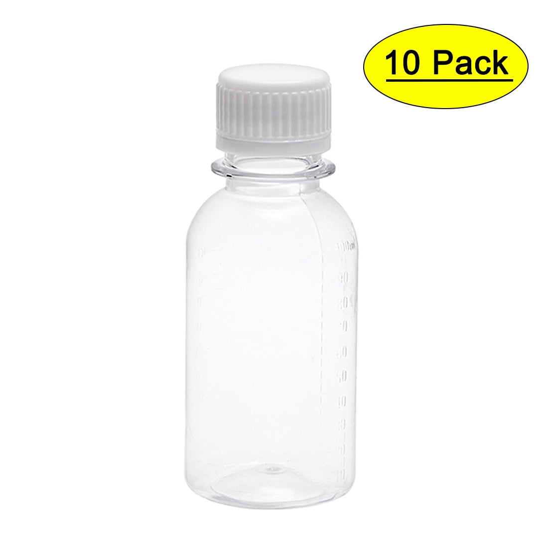 3.4 oz/100ml Plastic Lab Chemical Reagent Bottle Small Mouth Liquid