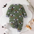 thumbnail image 3 of Okbabeha Fall Unisex Baby Girl Boy Zipper Romper Long Sleeve Crewneck Animal Print Zip-up Onesie Jumpsuit Playsuit Clothes, 3 of 7