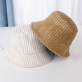 thumbnail image 5 of Unisex Cotton Bucket Hat for Women, Flat Top Casual Lady Fall Winter Outdoor Bucket Hat Fisherman Cap, 5 of 7