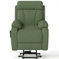 thumbnail image 4 of Oufan Power Lift Recliner for Elderly, Snowflake Velvet Recliner Chair Sofa with Adjustable Backrest, Extended Footrest & Side Pocket, Green, 4 of 18