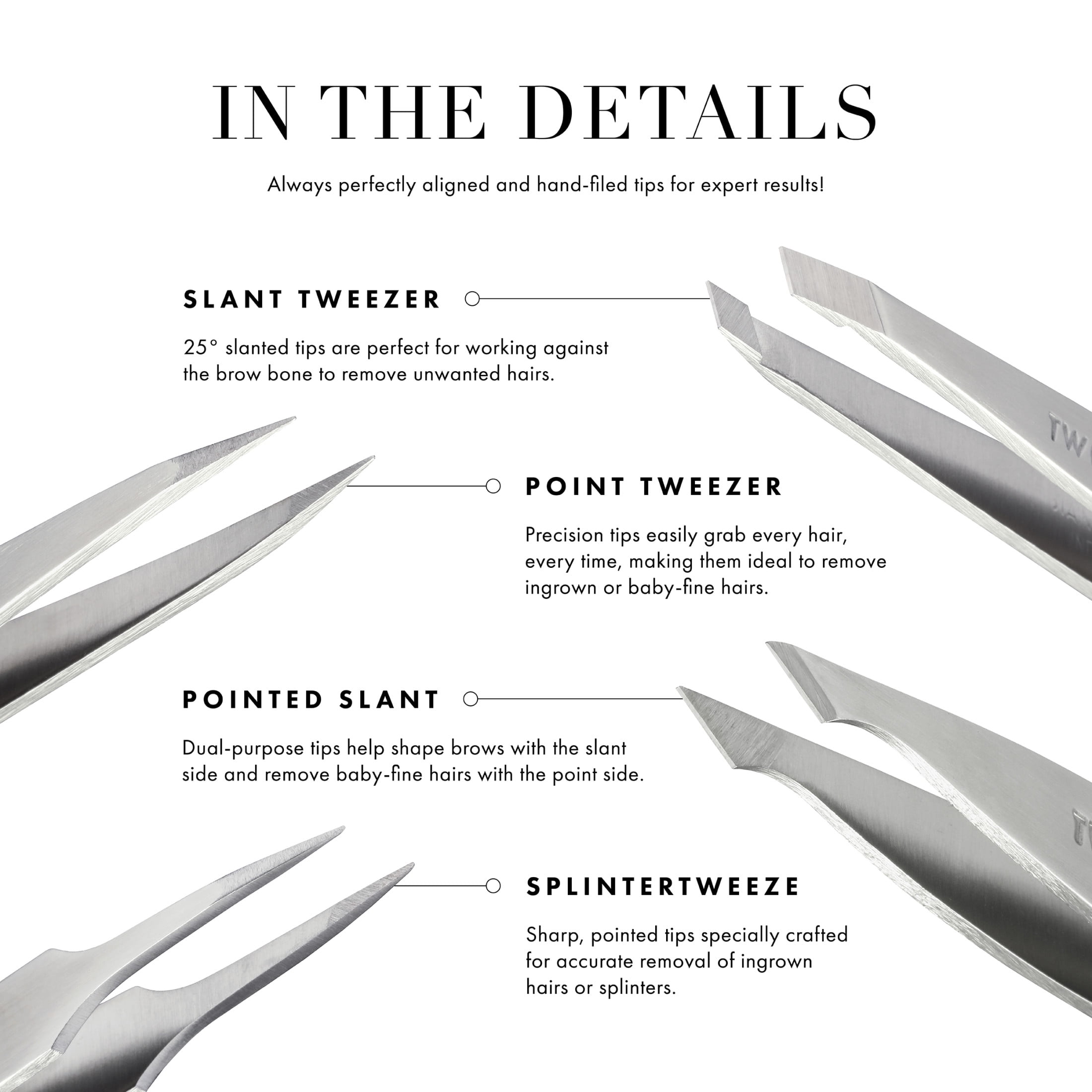 Tweezerman Granite Sky Slant Tweezer