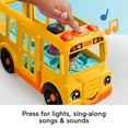 thumbnail image 5 of Fisher-Price Little People School Bus Musical Toddler Toy Vehicle with 2 Figures, 5 of 8
