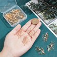 thumbnail image 4 of 20pcs Branch Shape Blanks Prong Settings Handmade Claw Pendant Tray Bezel Trays Alloy Charms for Crafts Necklace Jewelry Making Golden gold DIY, 4 of 7