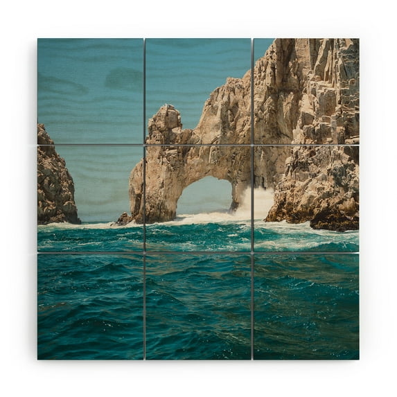 Society6 Bethany Young Photography Arch of Cabo San Lucas Wood Wall Mural 5' x 5'