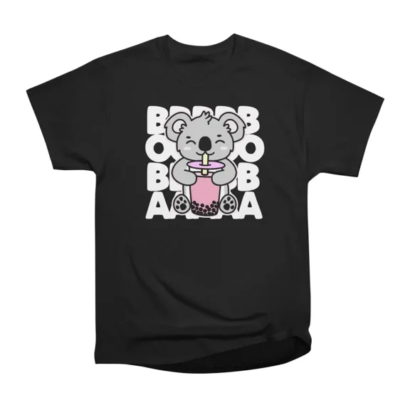Koala Drinking Boba Tea T-Shirt Tee Gift For Him Merch For Her Apparel For Friend